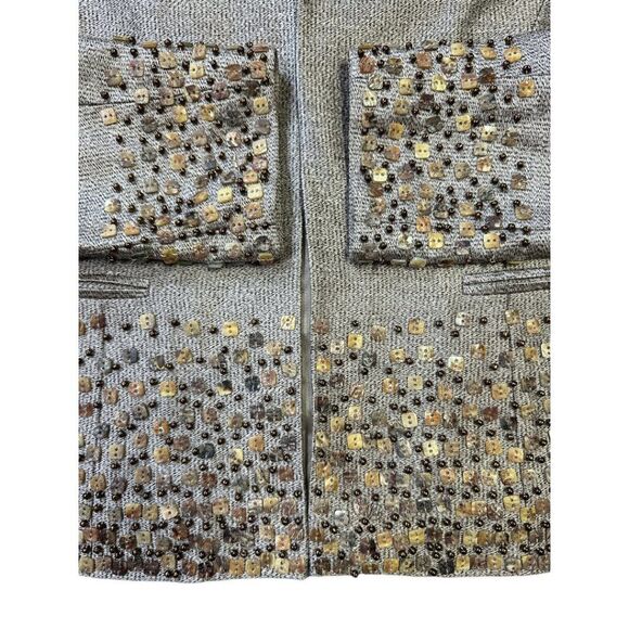 Linda Allard Ellen Tracy Silk Blend Beaded Blazer Jacket Size 6 Petite - Picture 10 of 13